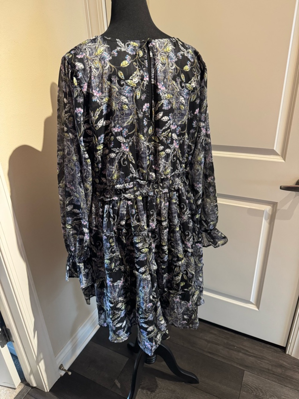Torrid Mini Lurex Chiffon Tiered Dress - Picture 8 of 10